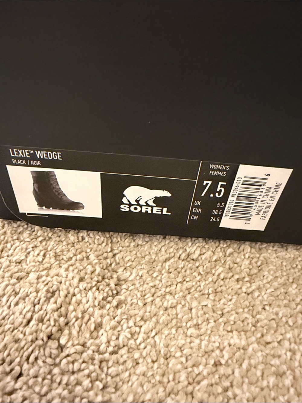 Sorel Women's Lexie Wedge Lace-Up Waterproof Ankle Boots - Black - Picture 6 of 6